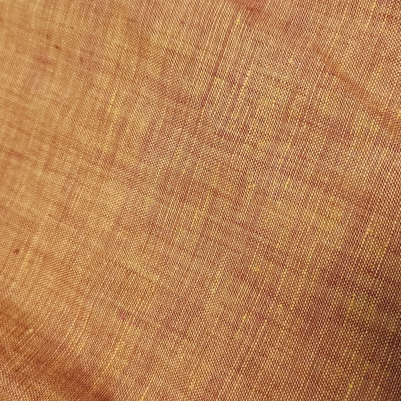 Mark Shale orange linen button front shirt sz large - Picture 2 of 5